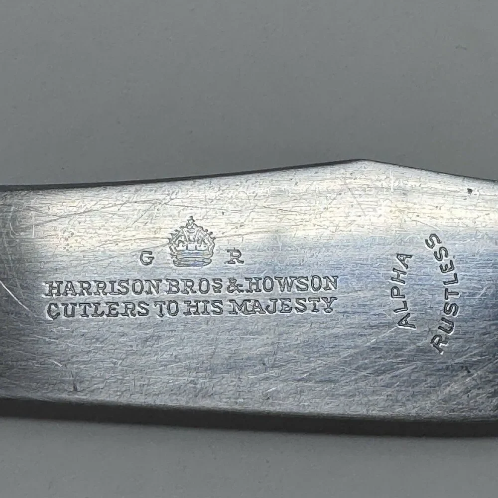 Vintage Sheffield Harrison Bros & Howson Cutlers to His Majesty Carving Set Stag